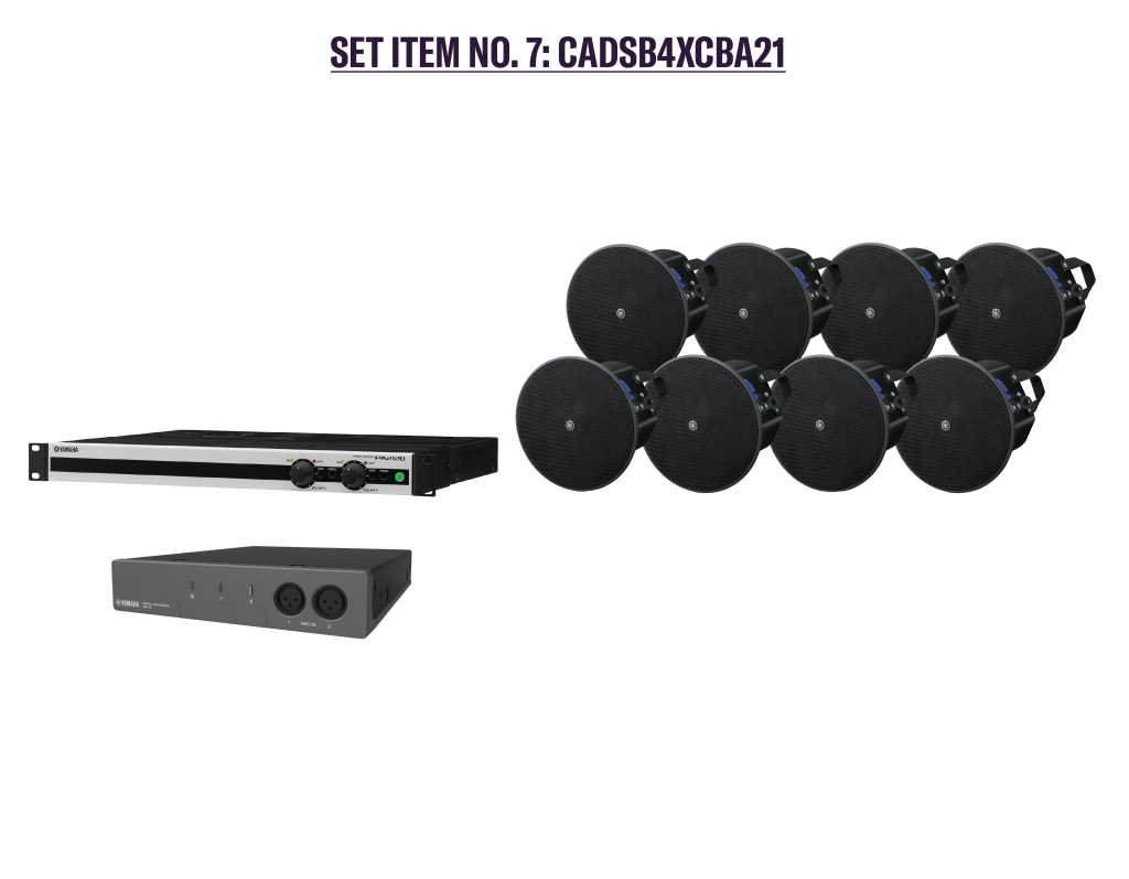 YAMAHA Lautsprecher ADECIA Speaker Bundle Set Ceiling 2 black CADSB4XCBA21